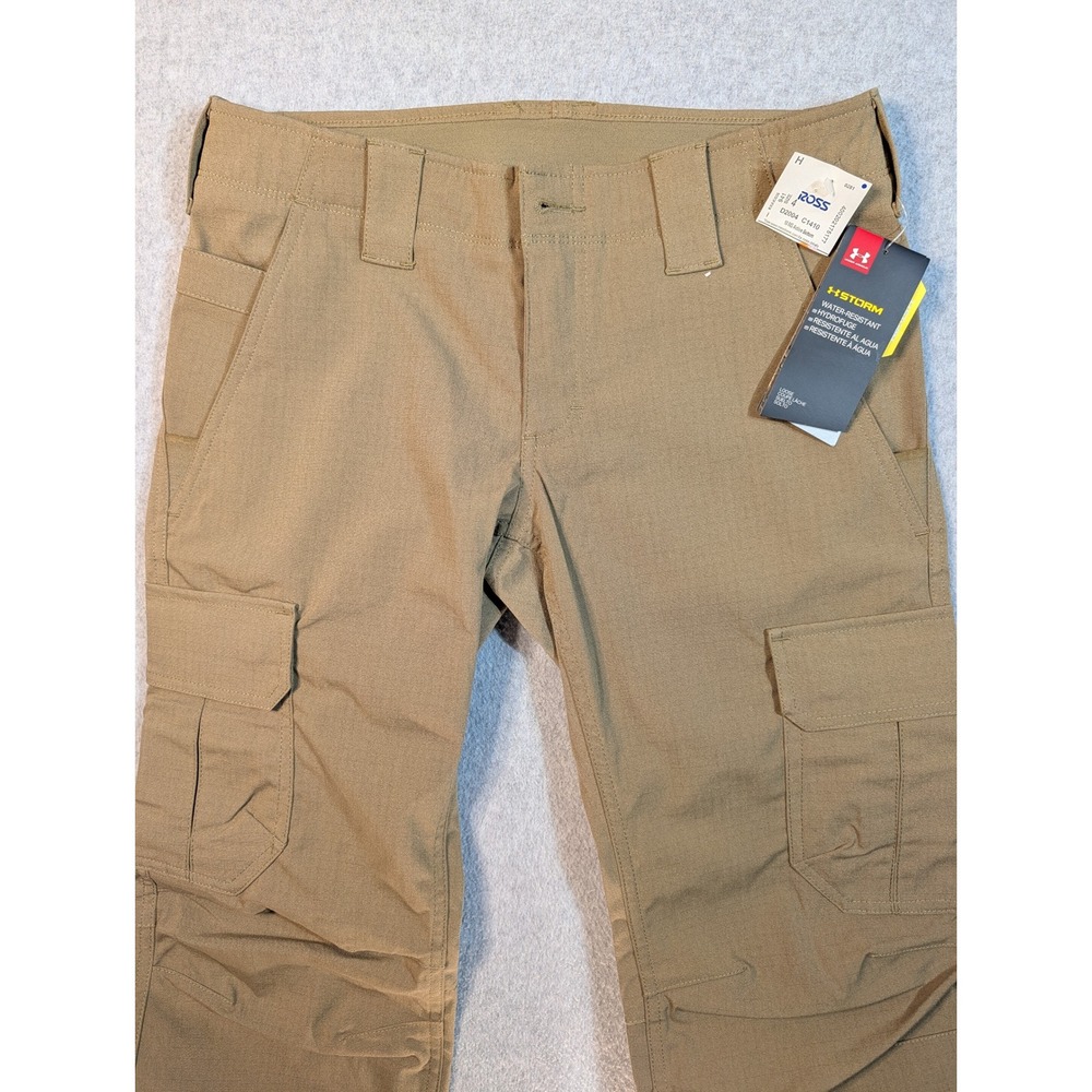 Under Armour Storm Tactical Cargo Pants Coyote Brown Tan Size 4 NEW